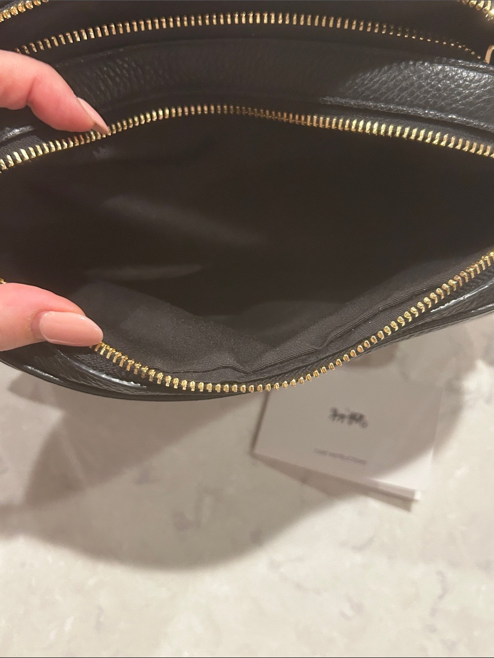 Coach Black Pebbled Leather Crossbody with Gold-Tone Hardware NWT - Picture 7 of 10